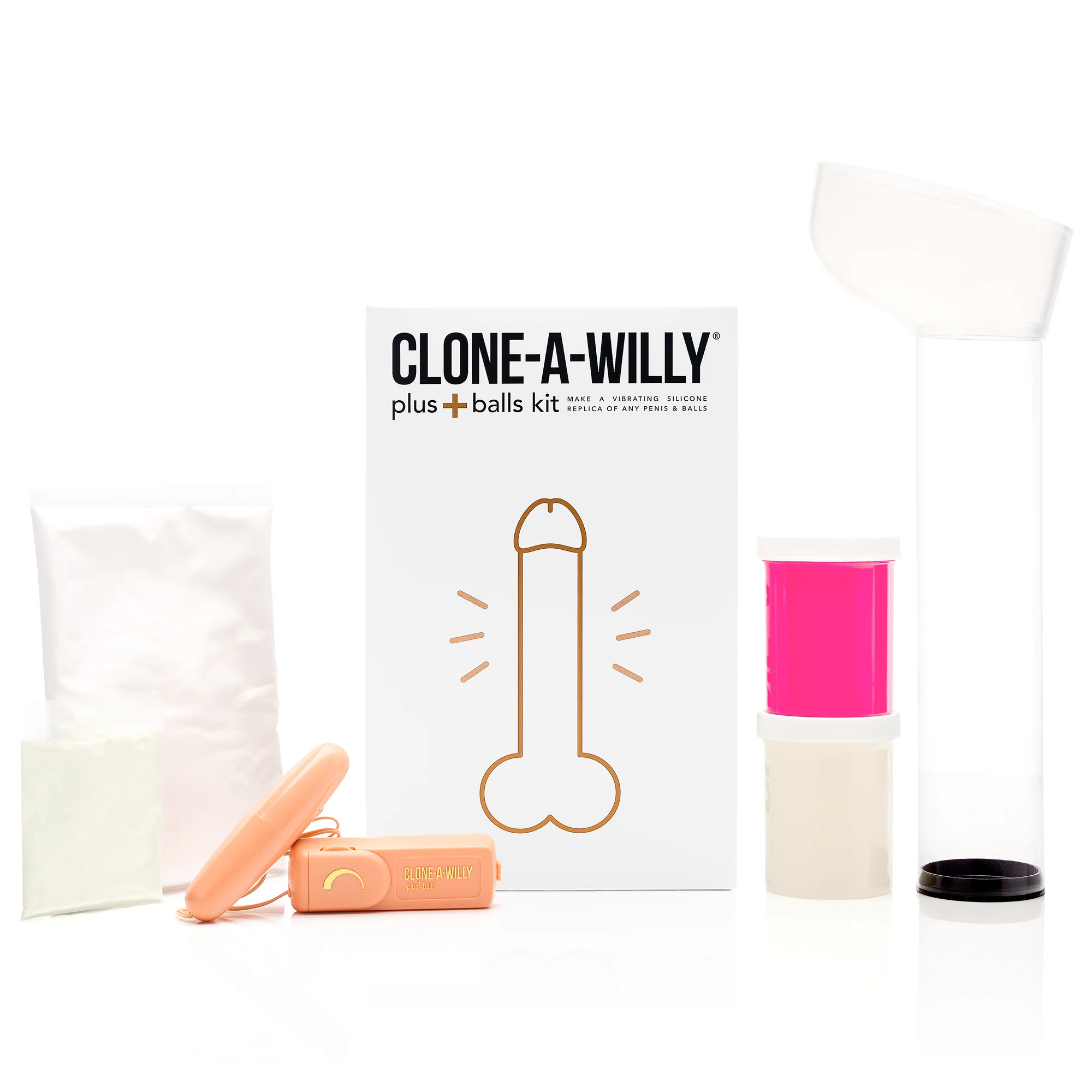 Penis Plus Balls <br>DIY Dildo Kit <br>Hot Pink - Image 3